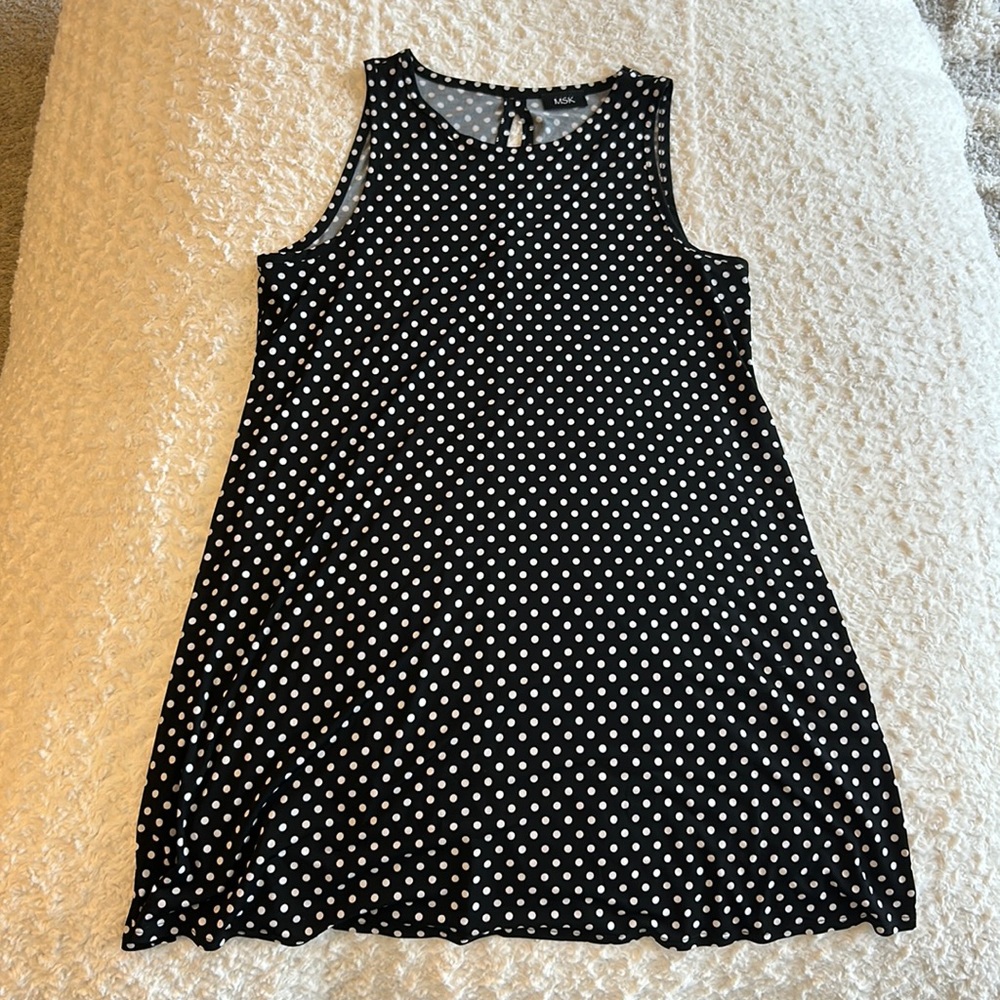 Polka Dot Dress L Office Work